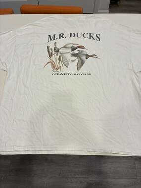 M.R. Ducks Ocean City Maryland Vintage 2013 Pocket T-Shirt White 3XL